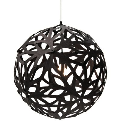 Floral Stained Black Pendant by David Trubridge Design - Starlight Lighting USA and Canada